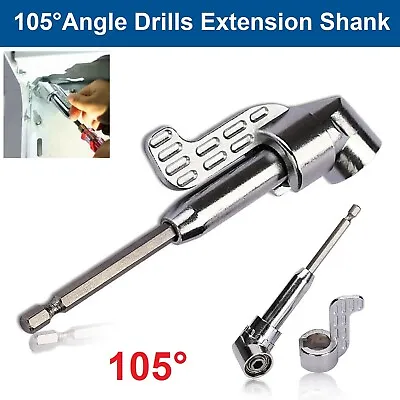 105 Degree Angle Screwdriver Extension Right Driver Hex Drill Bit Tool Accessory • $14.99