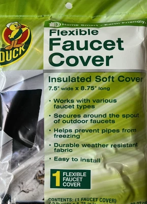 Duck Brand Insulated Soft Flexible Faucet Cover Easy To Install 7.5in X 8.75in • £4.26