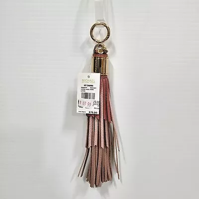 NWT $78 Michael Kors Leather Tassel Key Charms 35S9GKCK3T Rose Multi • $39.95