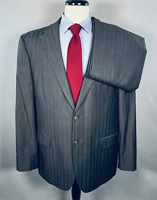 Loro Piana 2 Piece Suit Mens 44R Gray Wool Joseph Abboud Blazer Pants 38x29 • $129.89