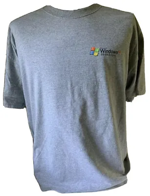 2001 Microsoft Windows Xp 64 Bit Edition Computer Gray Shirt Size Large Vintage • $59.99