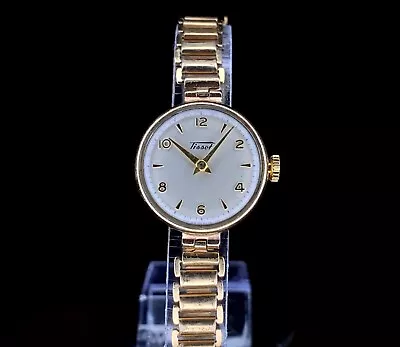 1960 Tissot 9ct Gold Dennison Cased Ladies Watch On Bonklip Bracelet Tissot 13.6 • $957.68