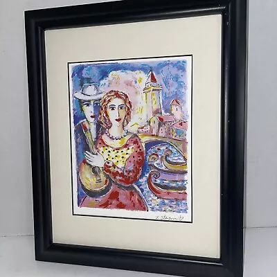 Zamy Steynovitz Seriolithograph Beauty And Beau 1999 Framed 13x16”Signed • $41.36