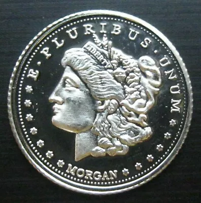 $3.53 • Buy Morgan Dollar Design - 1 Gram .999 Fine Pure Solid Silver Bullion Round
