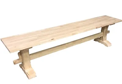 Unfinished Trestle Bench/Pedestal Bench • $249.99