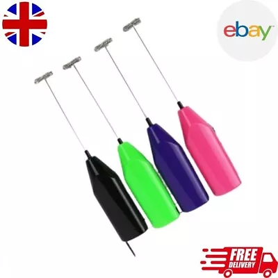 Mini Milk Frother Electric Egg Beater Hand Shake Whisk Mixer Coffee Tool Kitchen • £3.97