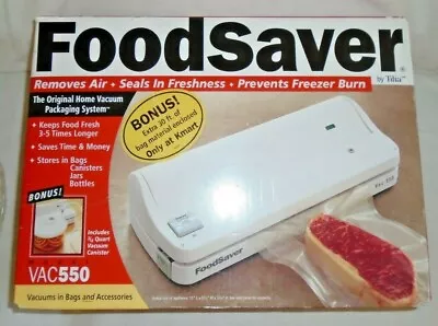 Vintage Rare Tilia Food Saver Vacuum Sealer Machine W/ Extra Bags Canister HTF • $299.99