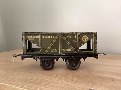 BING O GAUGE (1920s) PENNE & COKE OPEN COAL/MINERAL WAGON For US MARKET. Grey • $80