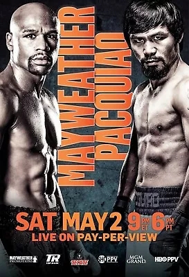 Floyd Money Mayweather VS Manny Pacquiao Fight Boxing Battle POSTER PRINT 11x16 • $14.99