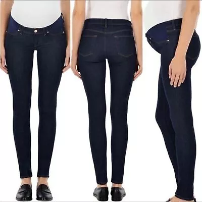 J Brand Maternity Jeans Women 23 Skinny Mamma J Side Panel Stretch Dark Wash • $29.99