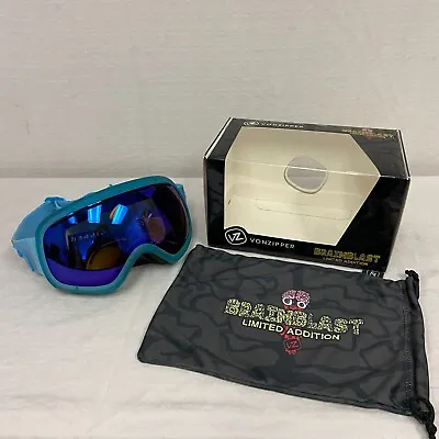 VonZipper Skylab Snow Goggles Brainblast Light Blue Frame W/ Sky Chrome Lens • $75