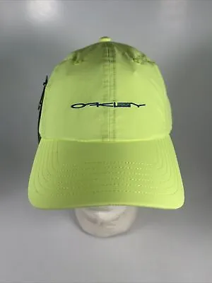 6 Panel Oakley Stretch Hat Racing Cap Neon Yellow L/XL 912168 Adjustable Rare • $22.23