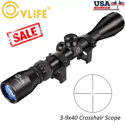 CVLIFE 3-9x40 Hunting Rifle Scope Optics R4 Reticle Crosshair Tactical Scope USA • $33.99