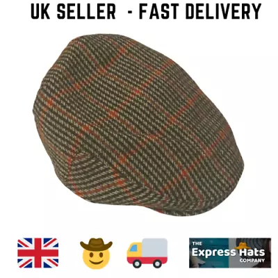 £11.95 • Buy HAWKINS CLASSIC TWEED FLAT CAP 6 Sizes, 50% Wool FAST DELIVERY 🚚💨