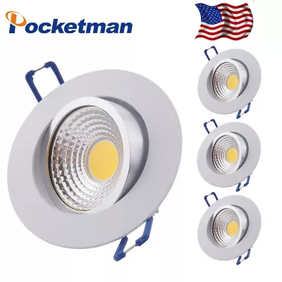 4PC 5W/7W COB Downlight Led Dimmable Recessed Ceiling Panel Spot Light US • $35.49
