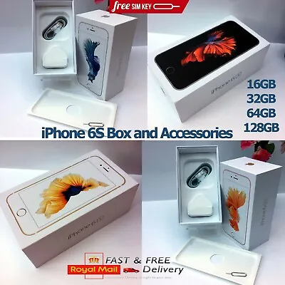 Apple IPhone 6S BOX ONLY AND ACCESSORIES 16GB 32GB 64GB 128GB • £8.99