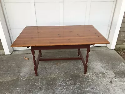 Stephen Von Hohen Custom Crafted Pine Tavern Trestle Table 60” ~ Cape Cod • $995