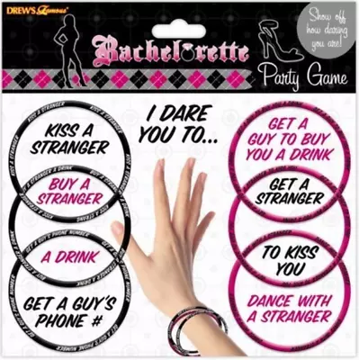 Bachelorette / Hens Night Party Supplies I Dare You Party Game (6 Bracelets) • $12.95