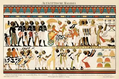 Ancient Egyptian Hieroglyphics 1895 Art Print Mural Poster 36x54 Inch • £24.69