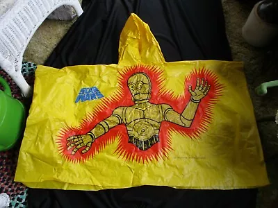 Original 1977 Star Wars C3PO Yellow Hooded Plastic Rain Poncho By BEN COOPER • $19.99