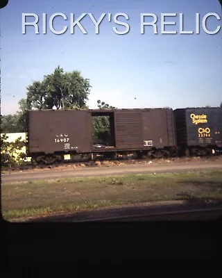 Original Slide C&O #16907 40’ Boxcar MofW Chesapeake Ohio Greenville MI 1977 • $5.99