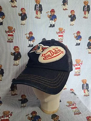 Von Dutch Original Flying Eye Denim Blue  Tucker  Hat Ajustable Snapback Vintage • $199.99