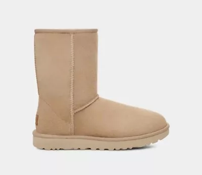 Women UGG Classic Short II Boot Sand Size 7 New • $99