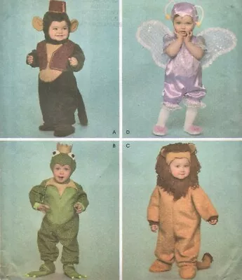 Simplicity 4468 FF Sewing Pattern Monkey Frog Lion Butterfly Toddler 1/2-4 • $7.95