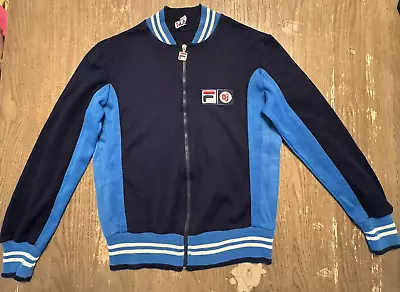 Vintage Fila X Bjorn Borg BJ Track Jacket 80's Blue Navy Casual • $297