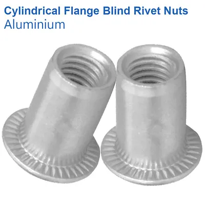 M3 M4 M5 M6 M8 M10 M12 Rivnuts Aluminium Knurled Flange Threaded Rivet Nuts • £54.79