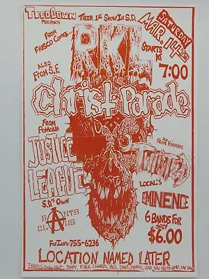 $14.95 • Buy The Legendary Rkl!! Christ On Parade San Diego Hardcore Punk Concert Poster