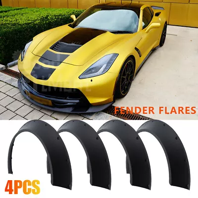 For Chevy Corvette C6 C7 C8 Fender Flares Extra Wide Wheel Arch Widebody Black • $99.82