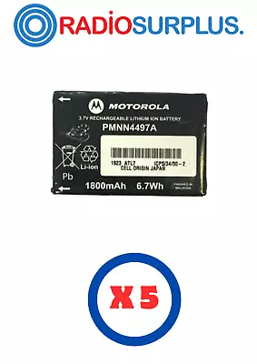 5x Motorola Original PMNN4497A Lithium1800mAh Batt CLS1110 CLS1410 CLS1810T VL50 • $75