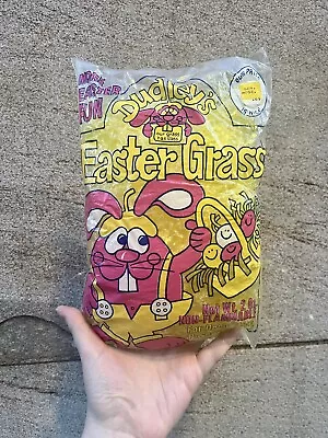 Vintage 1983 Unopened Dudley's Yellow Easter Basket Grass NOS Rabbit Cute • $10