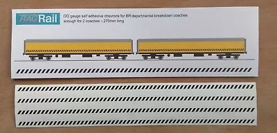 £8.99 • Buy OO Gauge BR Breakdown Coach Chevrons EASY To Apply SELF ADHESIVE Transfer