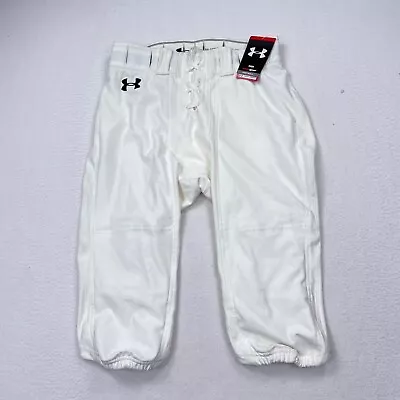 Under Armour Men's Performance Football Pants Size XL White Tie-Up 1100442 • $16.99