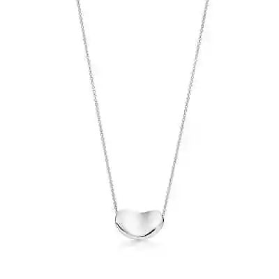Tiffany & Co. Elsa Peretti Women's Large Silver Bean Pendant Necklace 16  Chain • $395