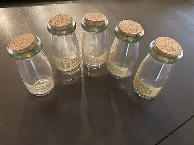 5 EMPTY 4 Oz Cork Top Thick Glass Bottles Apothecary • $6