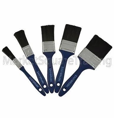 5pc PAINT BRUSH SET GOOD QUALITY 2.5  - 2  - 1.5  - 1  - 1/2 Inch SYNTHETIC • £3.99