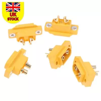 5pcs XT60E-M Mountable XT60 Male Plug Connector For RC Models Multicopter Motor • £8.74