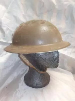 1939 Wwii Mark Ii British Military Brodie Helmet & Liner Dated On Strap Mounts • £30