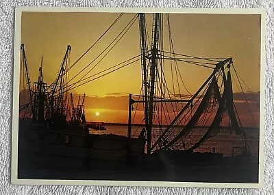 Vintage 1980’s Myrtle Beach Postcard “Fishing Fleet” • $7.99