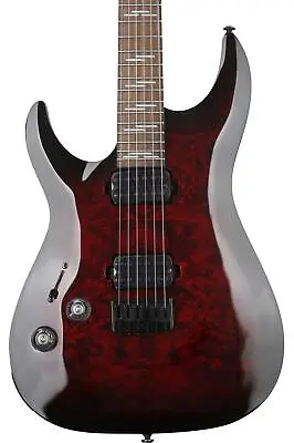 Schecter Omen Elite-6 Left-Handed Electric Guitar - Black Cherry Burst • $549