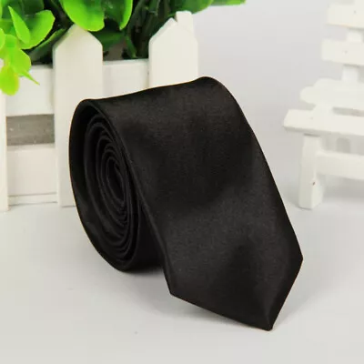 Classic Men's Tie Formal Solid Color Wedding Party Formal Neckwear Necktie US ♪ • $3.99