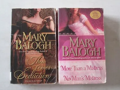 MARY BALOGH LOT 2 HISTORICAL ROMANCE PAPERBACKS 3 NOVELS No Man's Mistress More • $6.29