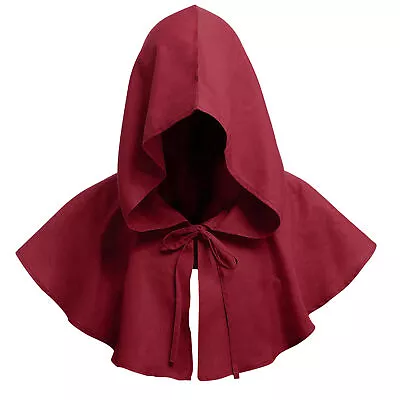 Pagan Halloween Cloak Gothic Vintage Medieval Wicca Cosplay Accessory Grim Cowl • £10.69