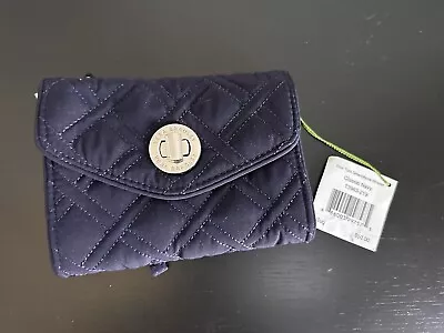 NWT Vera Bradley Your Turn Smartphone Wristlet Wallet Quilted Classic Navy • $20