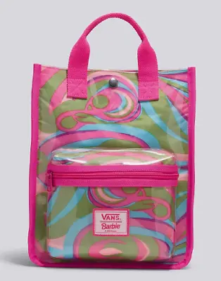 NWT VANS Flow Free Hand X BARBIE BACKPACK Limited Production Bag PINK MULTI Tote • $97.67