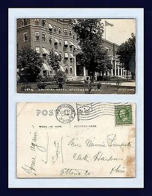 $29.99 • Buy Michigan Mt Clemens Pesha Real Photo Colonial Hotel  1909 To Oak Harbor, Ohio