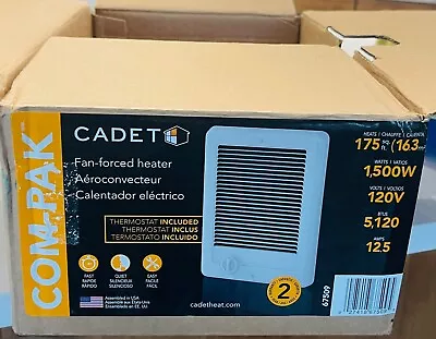 Cadet Com-Pak Fan-Forced Electric Wall Heater 1500w 120v 12.5 Amps • $84.92